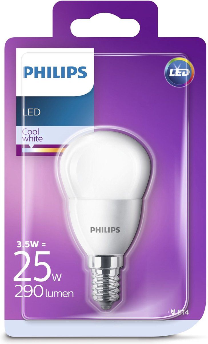 Philips LED-Lamp Kogel Mat 3,5W (25W) E14
