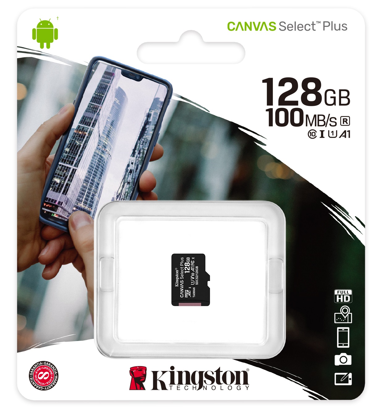Kingston Canvas Select Plus 128GB Micro SDXC geheugenkaart