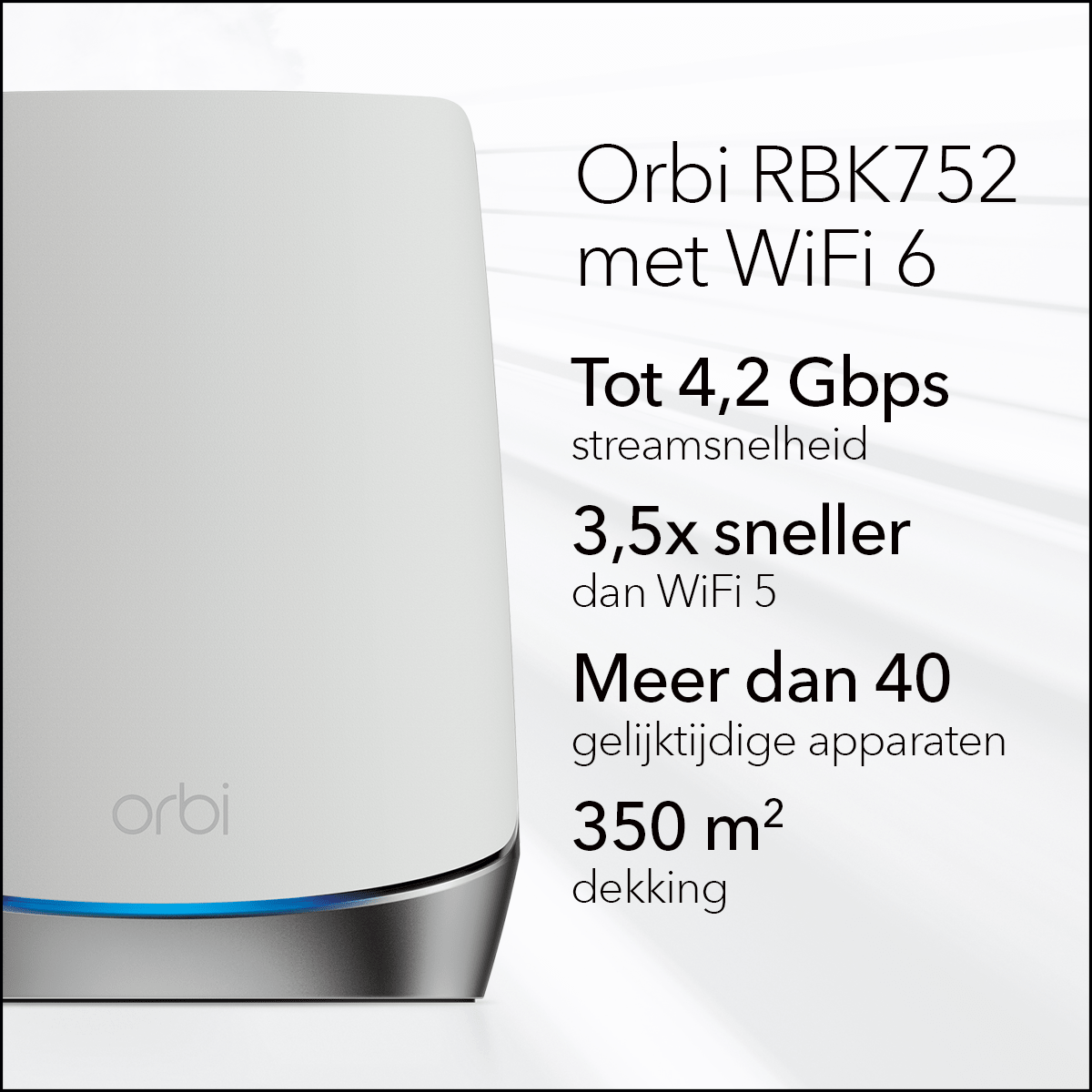 Netgear Orbi RBK752 Multiroom WiFi 6 Mesh systeem