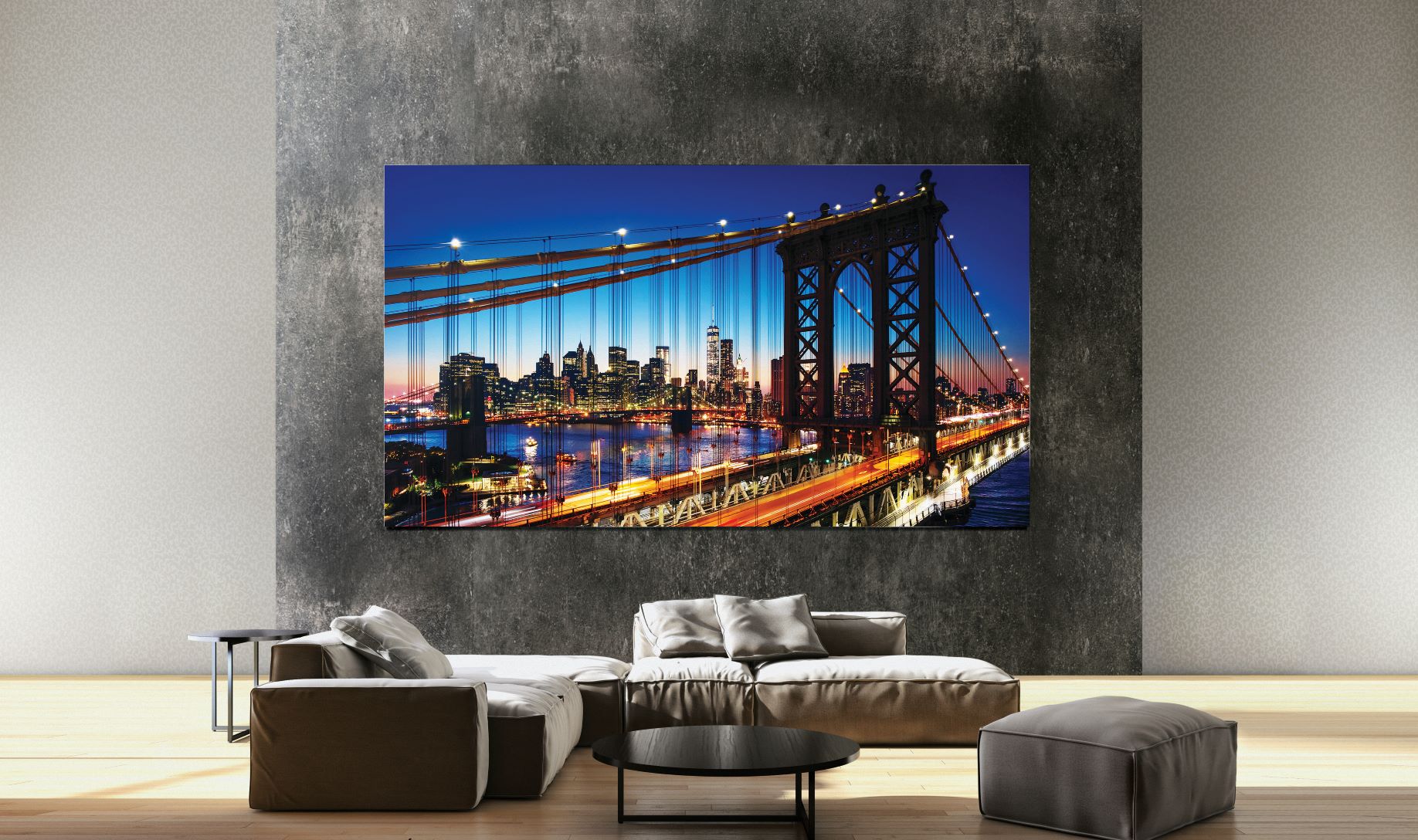 Hang je tv aan de muur, dan lijkt hij groter