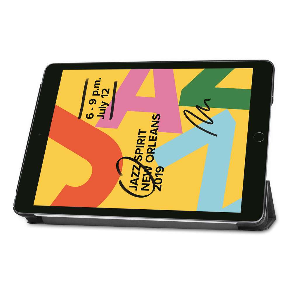 Just in Case  Smart Tri-Fold Case - Apple iPad 10.2 - Zwart