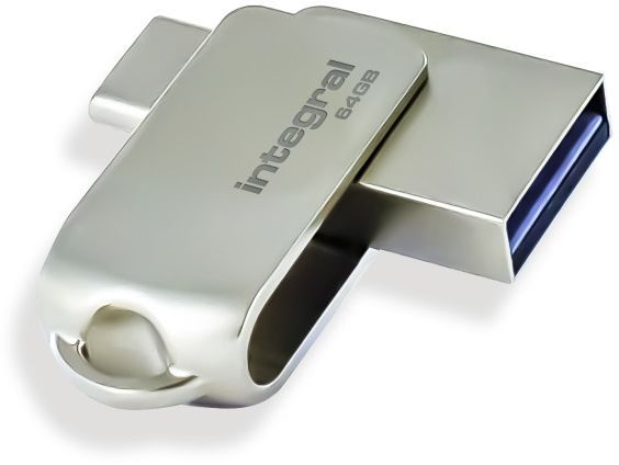 Integral 360-C Dual USB-C & USB 3.0 64GB Zilver