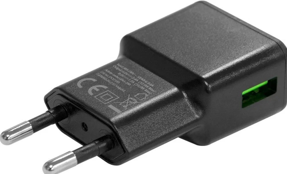 Grab 'n Go 2.4 Amp Single USB Snellader Zwart