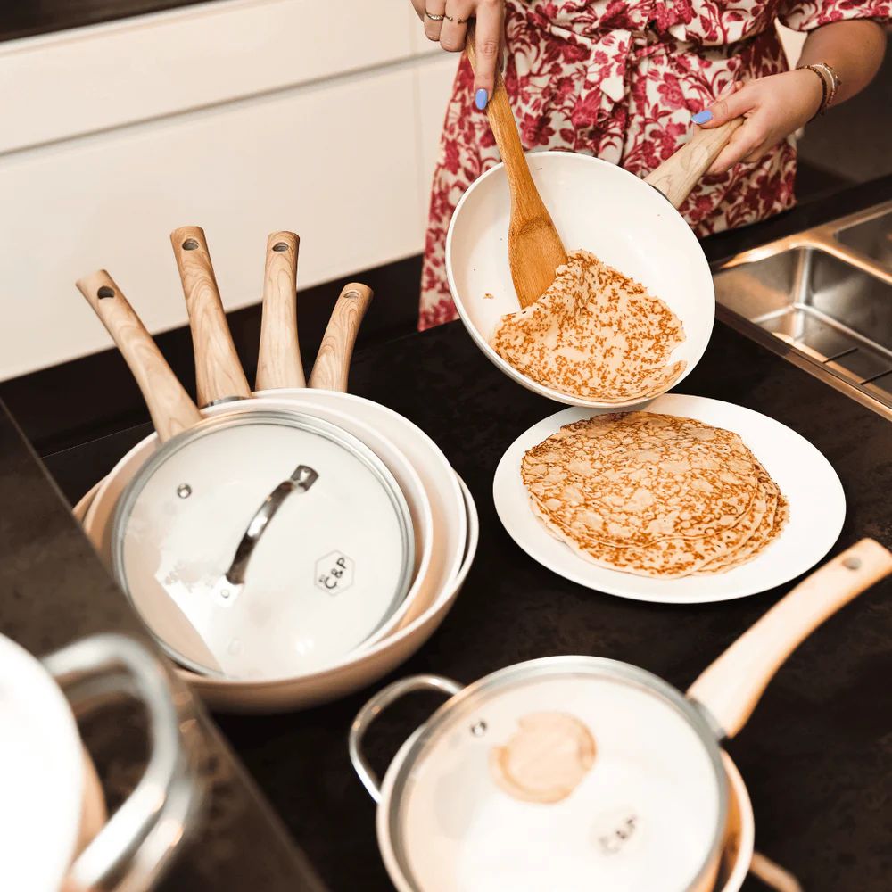 Cook & Pan Go Ivory Steelpan met deksel 18 cm