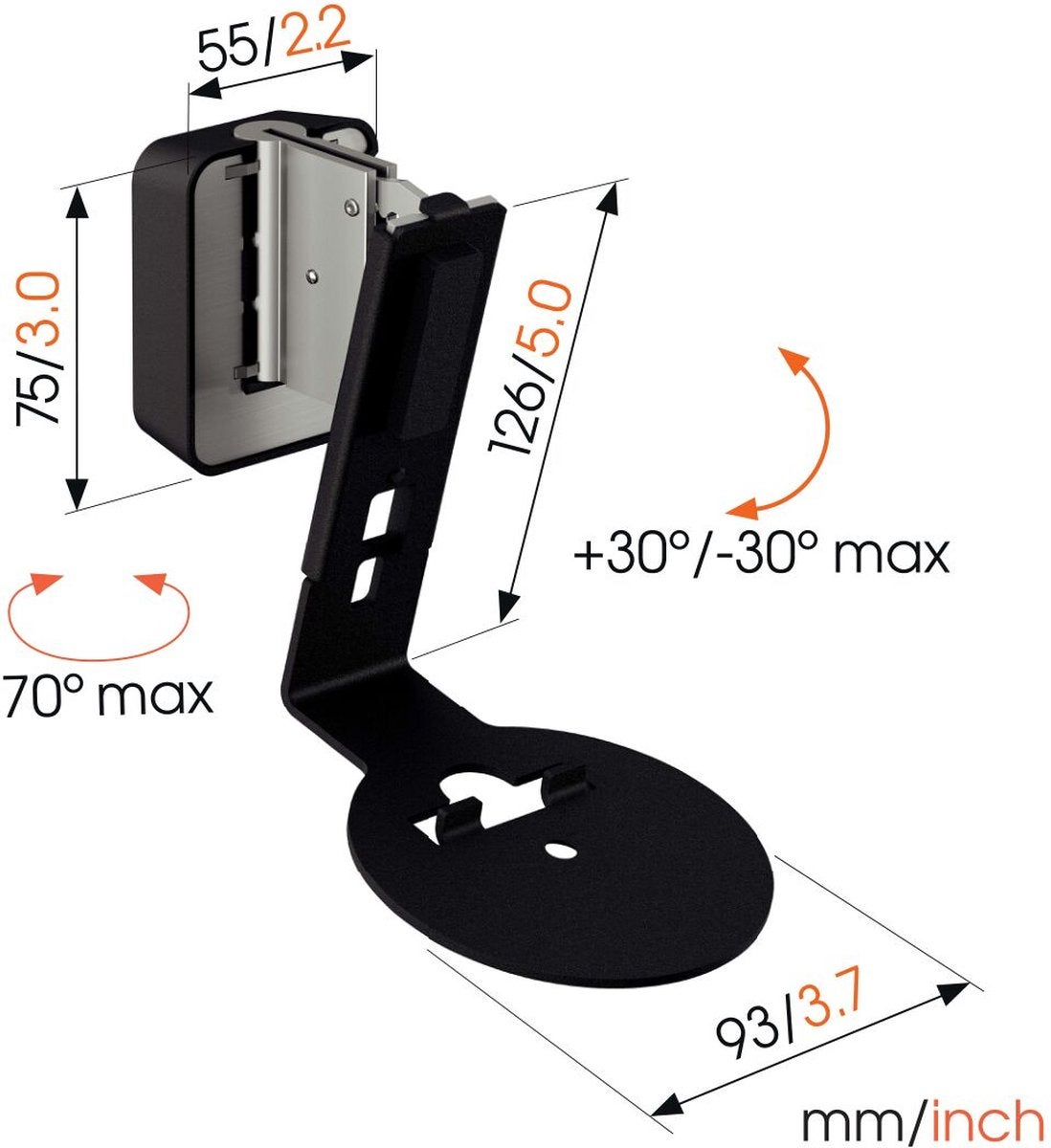 Vogel's SWM 4111 voor Sonos Era 100 Zwart