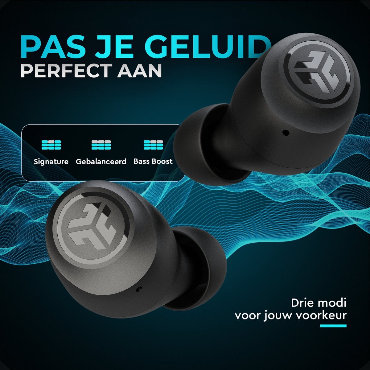 JLab Go Air Pop True Wireless Zwart