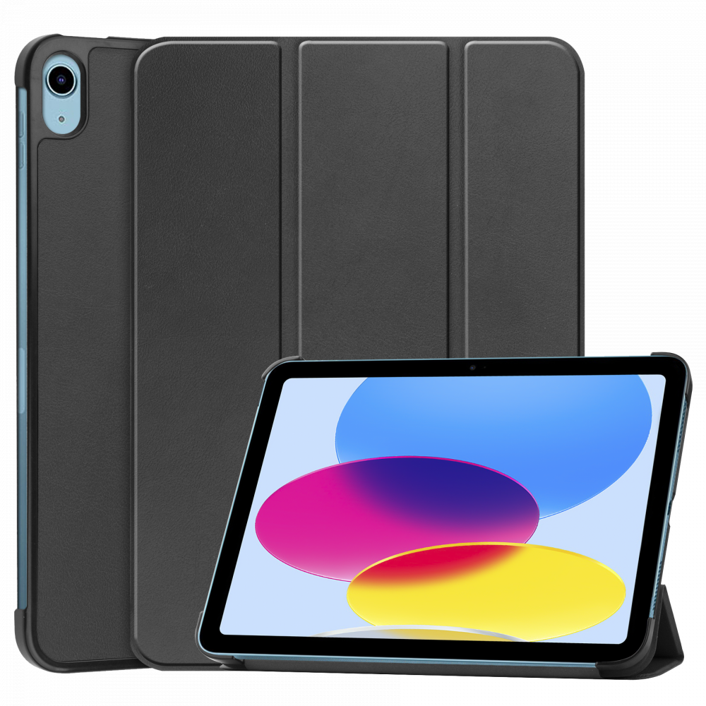 Just in Case Smart Tri-Fold Case - Apple iPad 2022 - Zwart