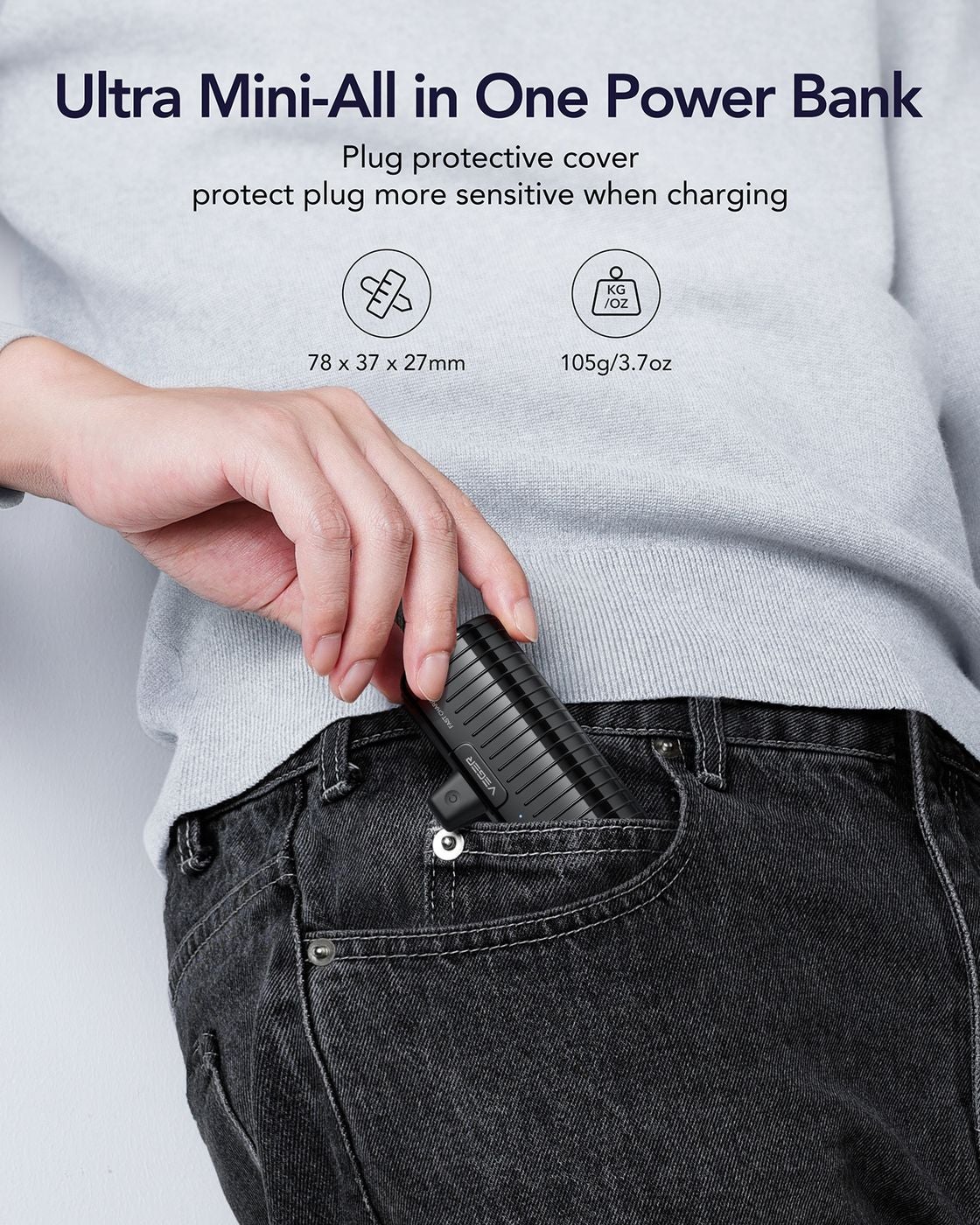 Veger PlugOn Pro-C W0558 5000mAh Zwart