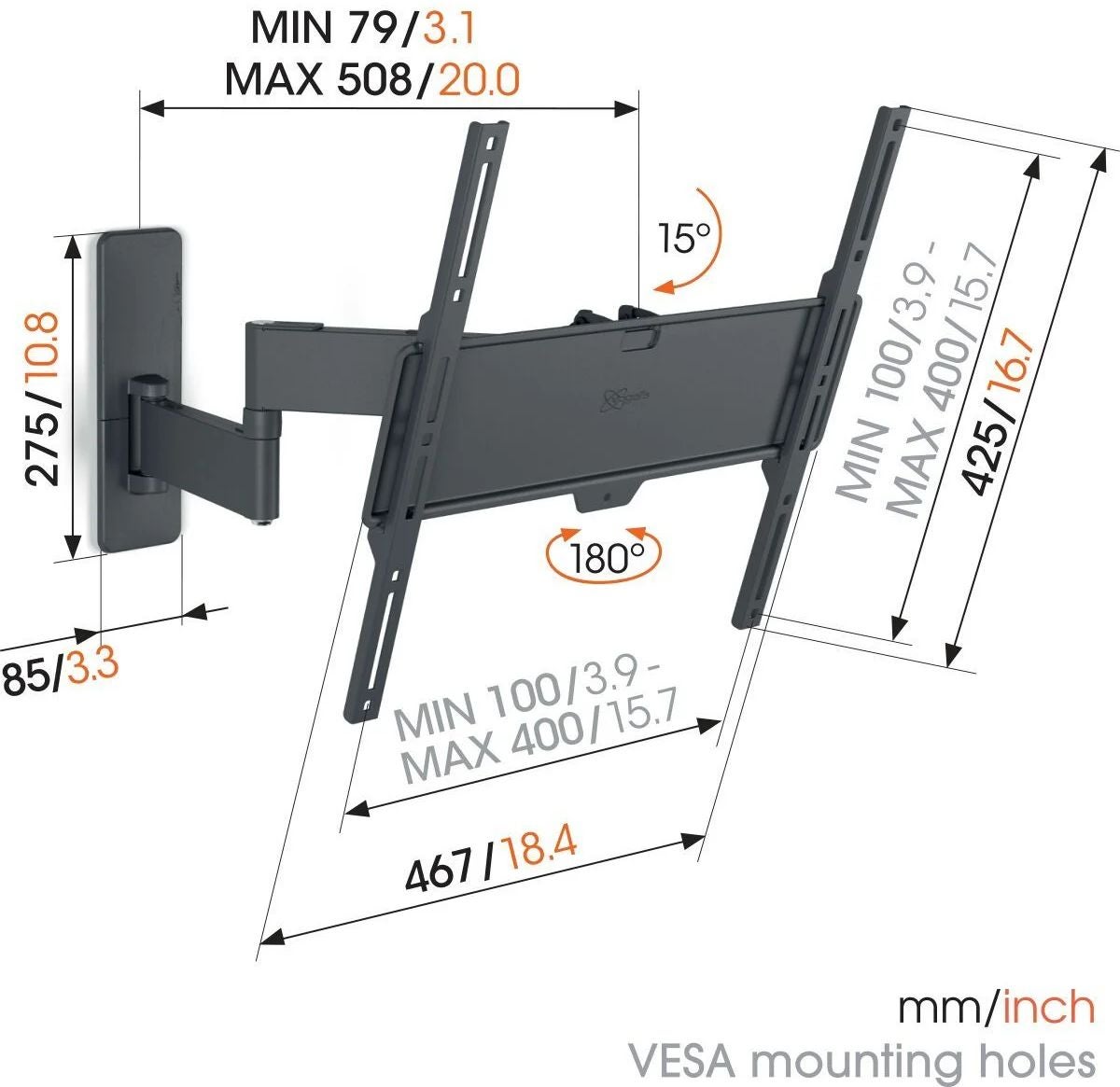 Vogel's TVM 1445 Full-Motion (32 - 65 inch)