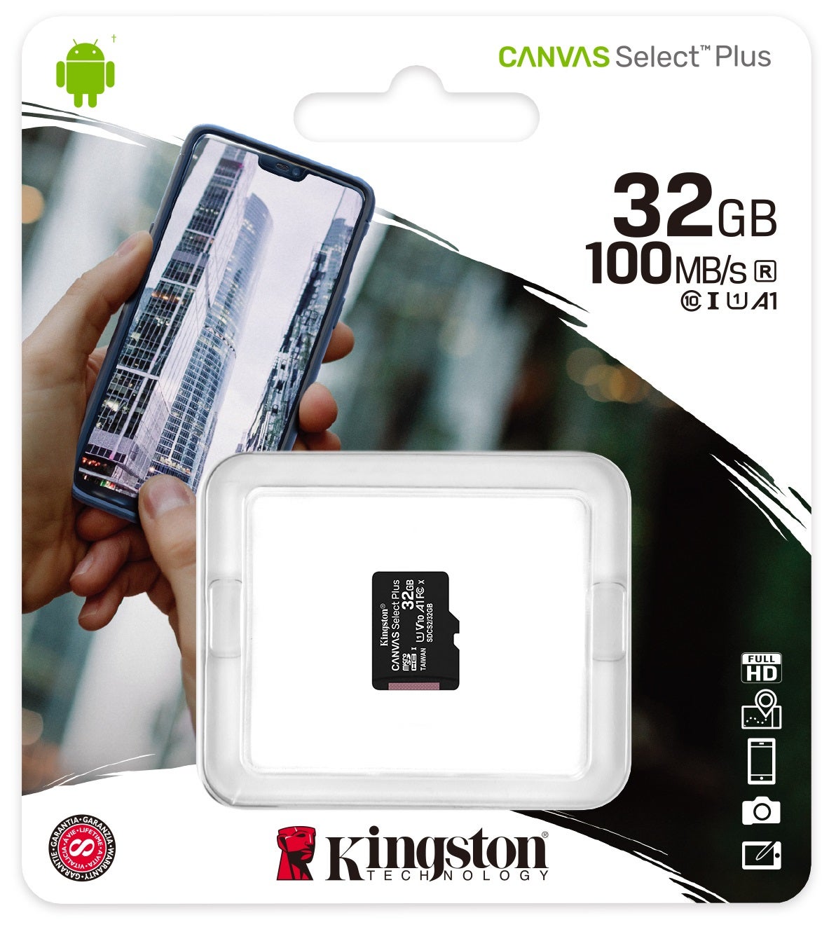Kingston Canvas Select Plus 32GB Micro SDHC geheugenkaart