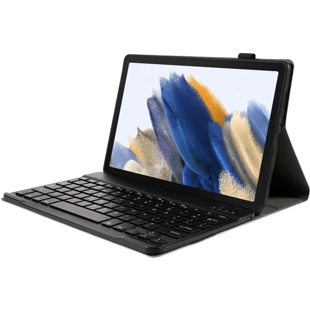 Just in Case Vintage Bluetooth Keyboard Cover - Samsung Galaxy Tab A8 - Blauw