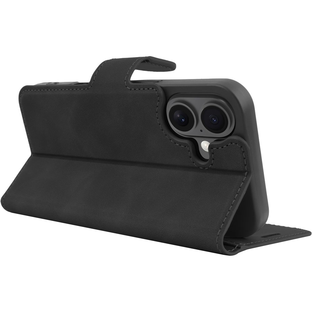 Just in Case iPhone 16 Premium Wallet Case Zwart