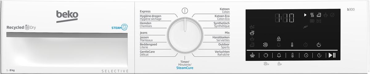 Beko B3T6823W2 SteamCure Selective