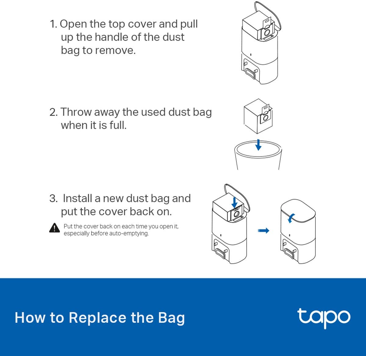 TP-Link Tapo RVA202 wegwerpstofzakken (5 stuks)