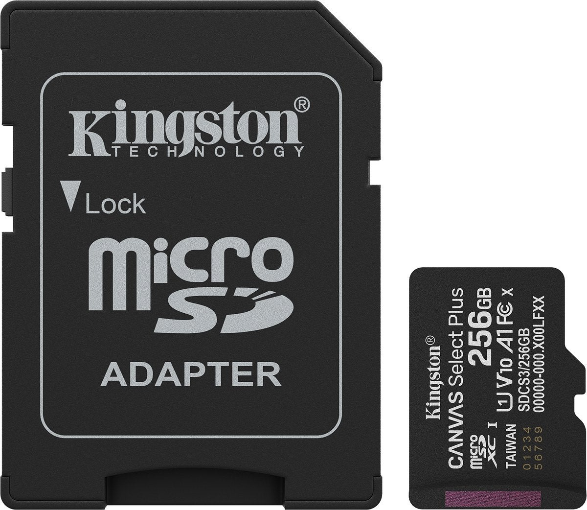 Kingston Canvas Select Plus Gen. 3 microSDXC 256GB met SD-adapter