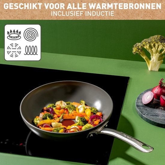 Tefal Renew+ Keramische wokpan Ø28 cm
