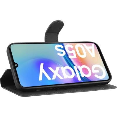 Just in Case Samsung Galaxy A05s Premium Wallet Case Zwart