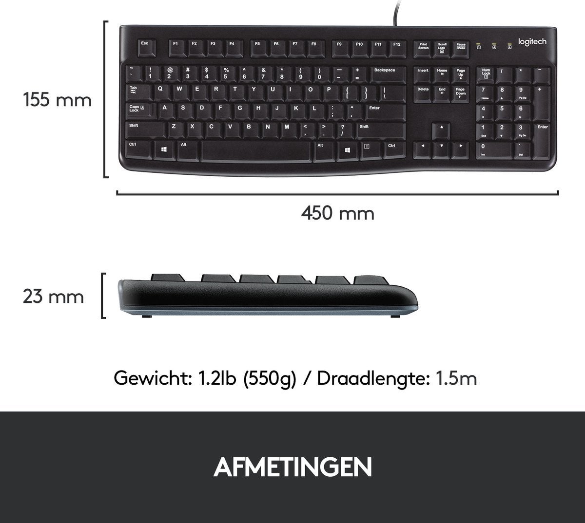 Logitech K120B Toetsenbord