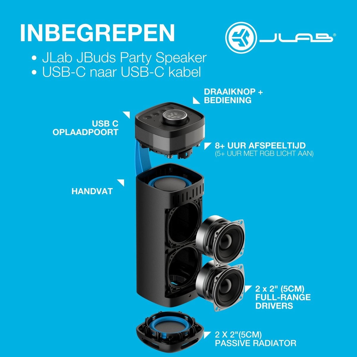 JLab JBuds Party Zwart