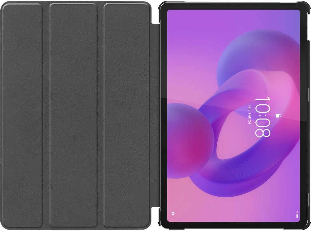 Just in Case Lenovo Idea Tab TriFold Smart Book Case Zwart