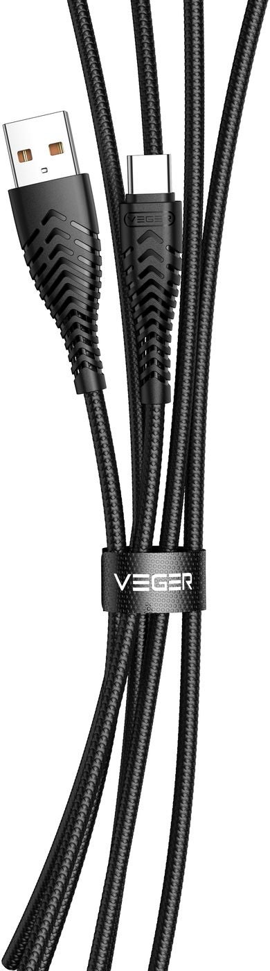 Veger V104 USB-A naar USB-C kabel 1.2m Nylon