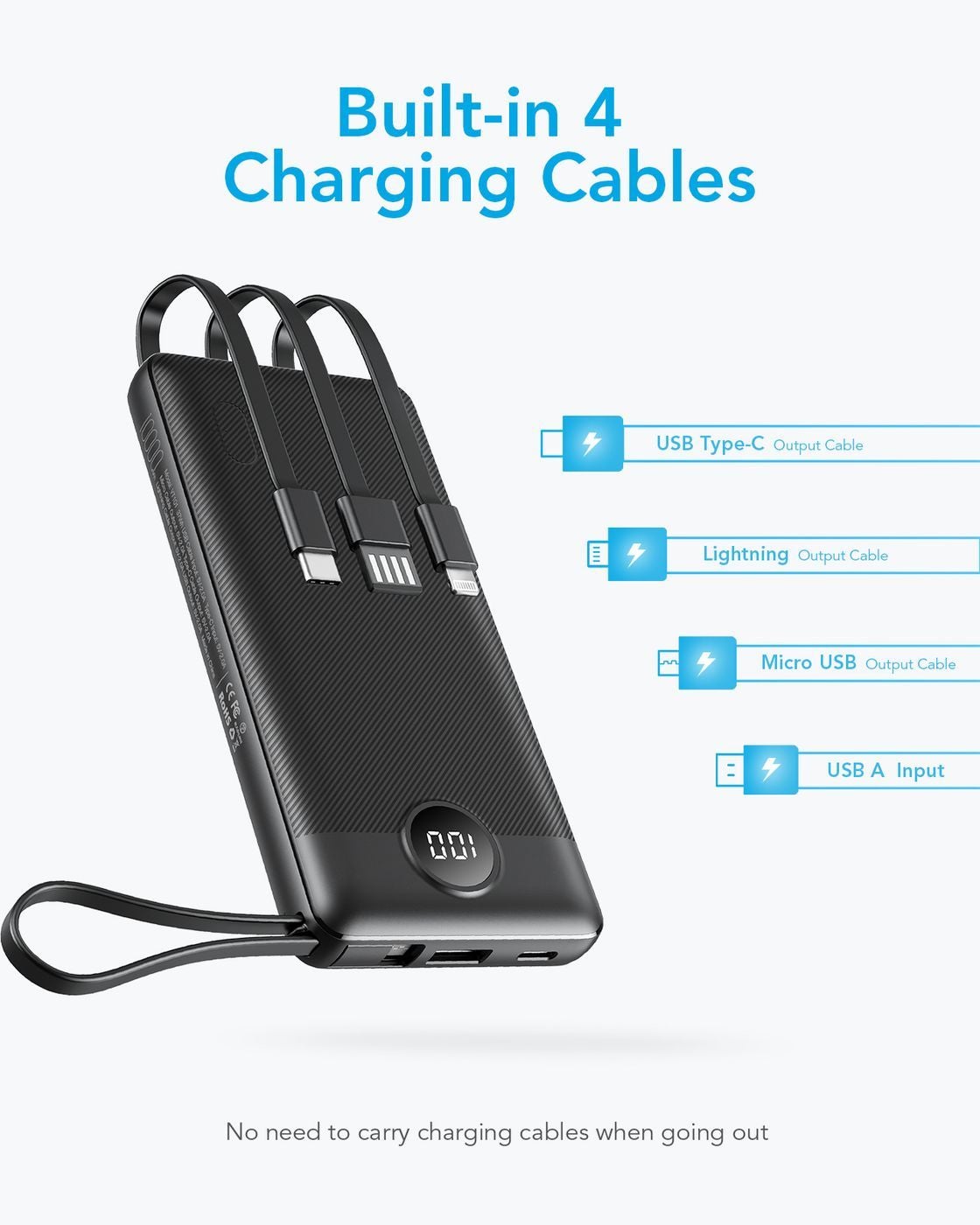 Veger C10 W1147 10.000 mAh Zwart