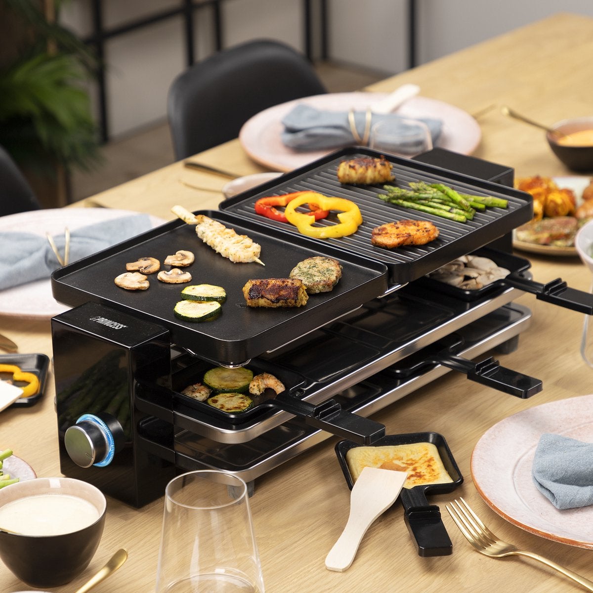 Princess 162925 Raclette Piano Black 8
