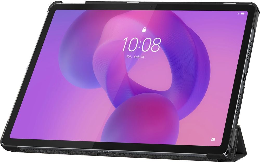 Just in Case Lenovo Idea Tab TriFold Smart Book Case Zwart