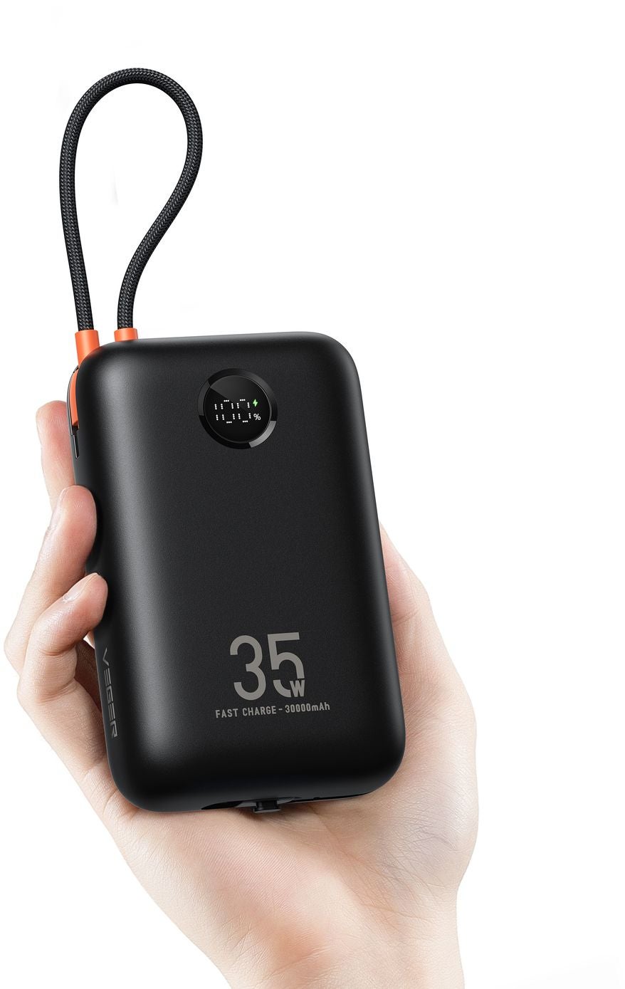 Veger K1 W1188 10.000 mAh Powerbank Zwart