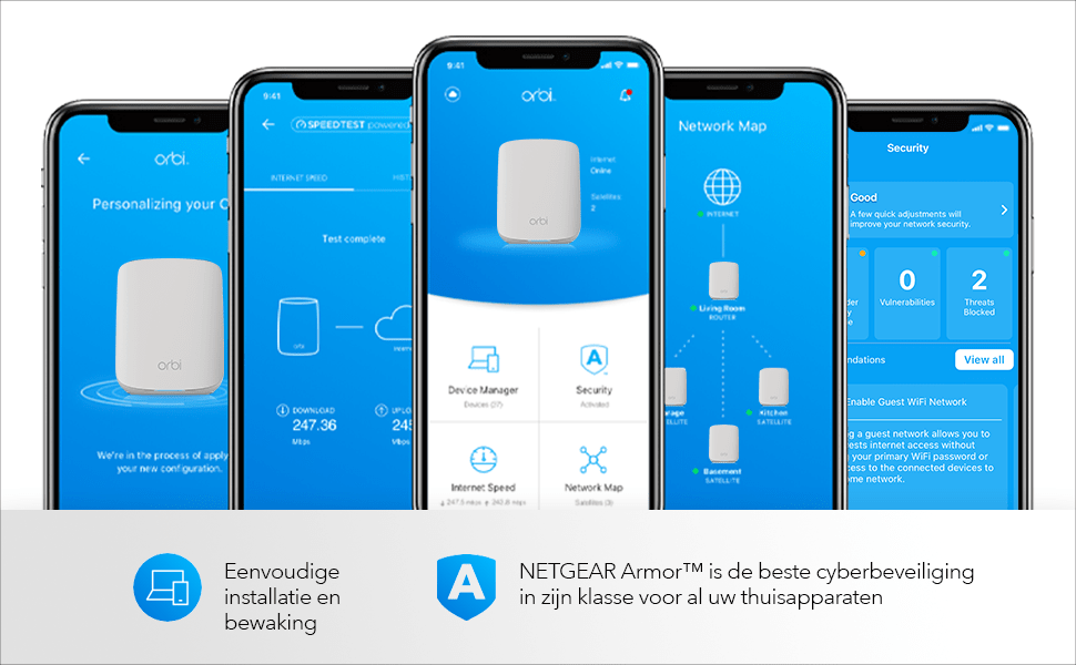 Netgear Orbi RBK353 Multiroom WiFi 6 Mesh systeem