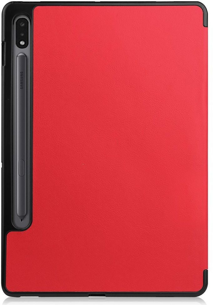 Just in Case Samsung Galaxy Tab S7 TriFold Smart Book Case Pen Slot Rood