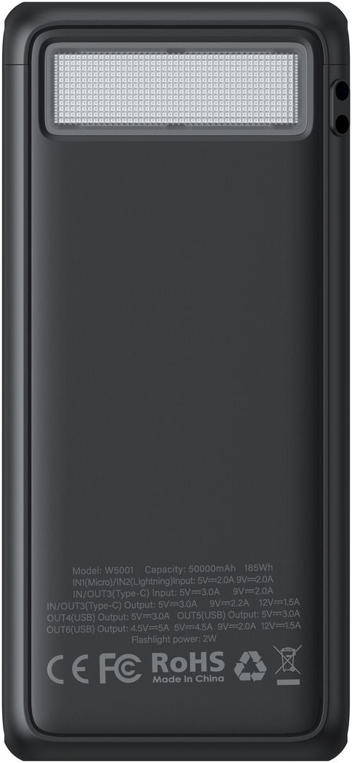 Veger Tank Lite W5001 50.000 mAh Zwart