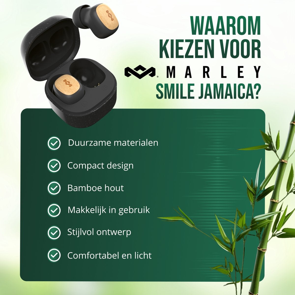 House of Marley Smile Jamaica Mini True Wireless Signature Black
