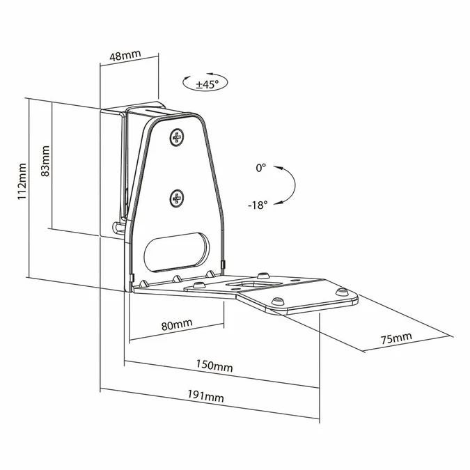 Nedis SPMT5900BK Speakerbeugel voor Sonos Era 300 Zwart