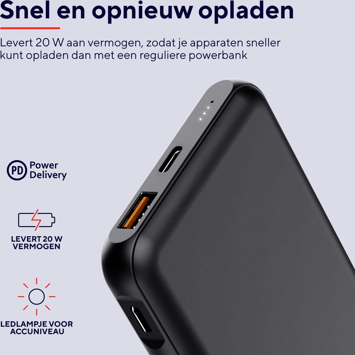 Trust Redoh Fast 10.000 mAh Zwart