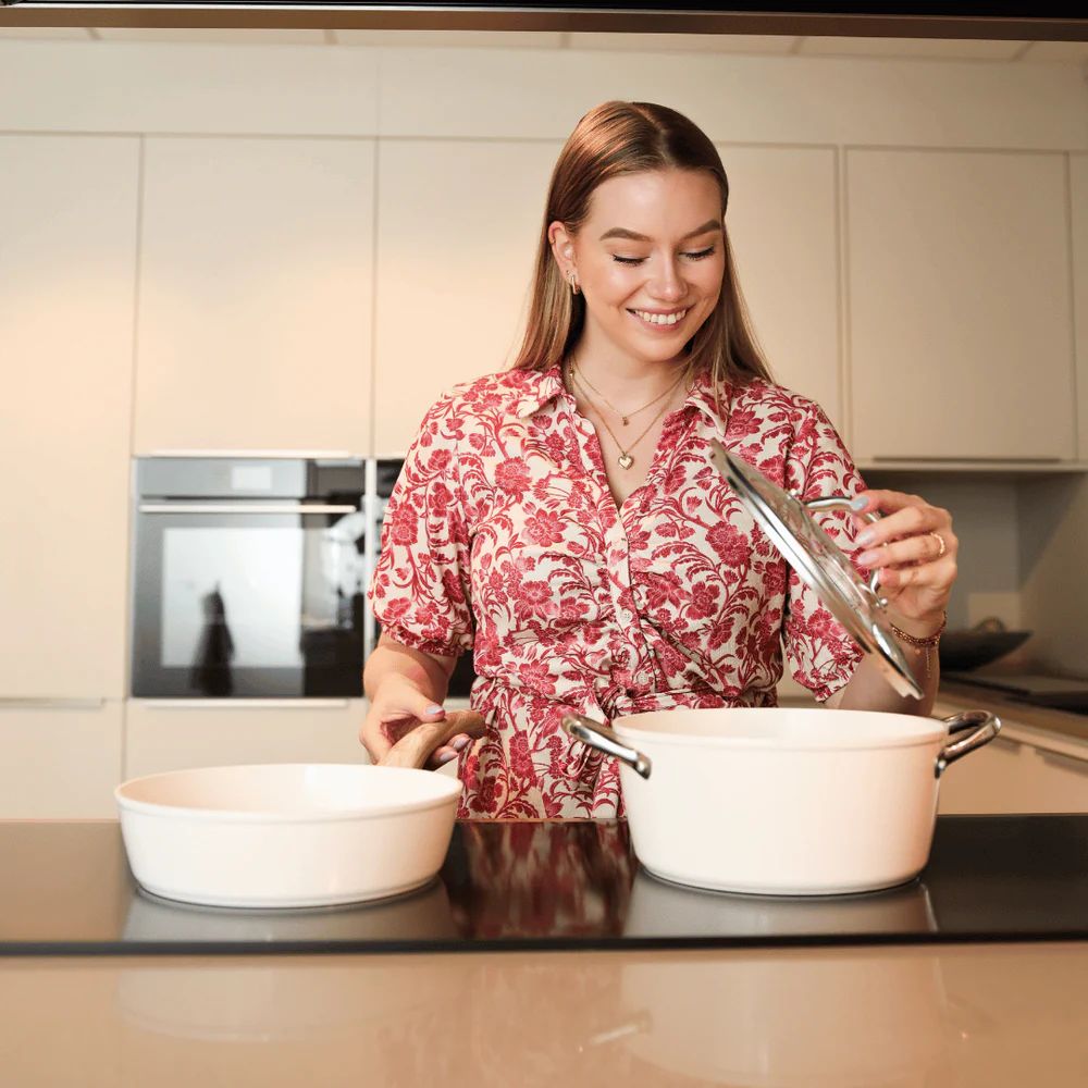 Cook & Pan Go Ivory Kookpan met deksel 20 cm
