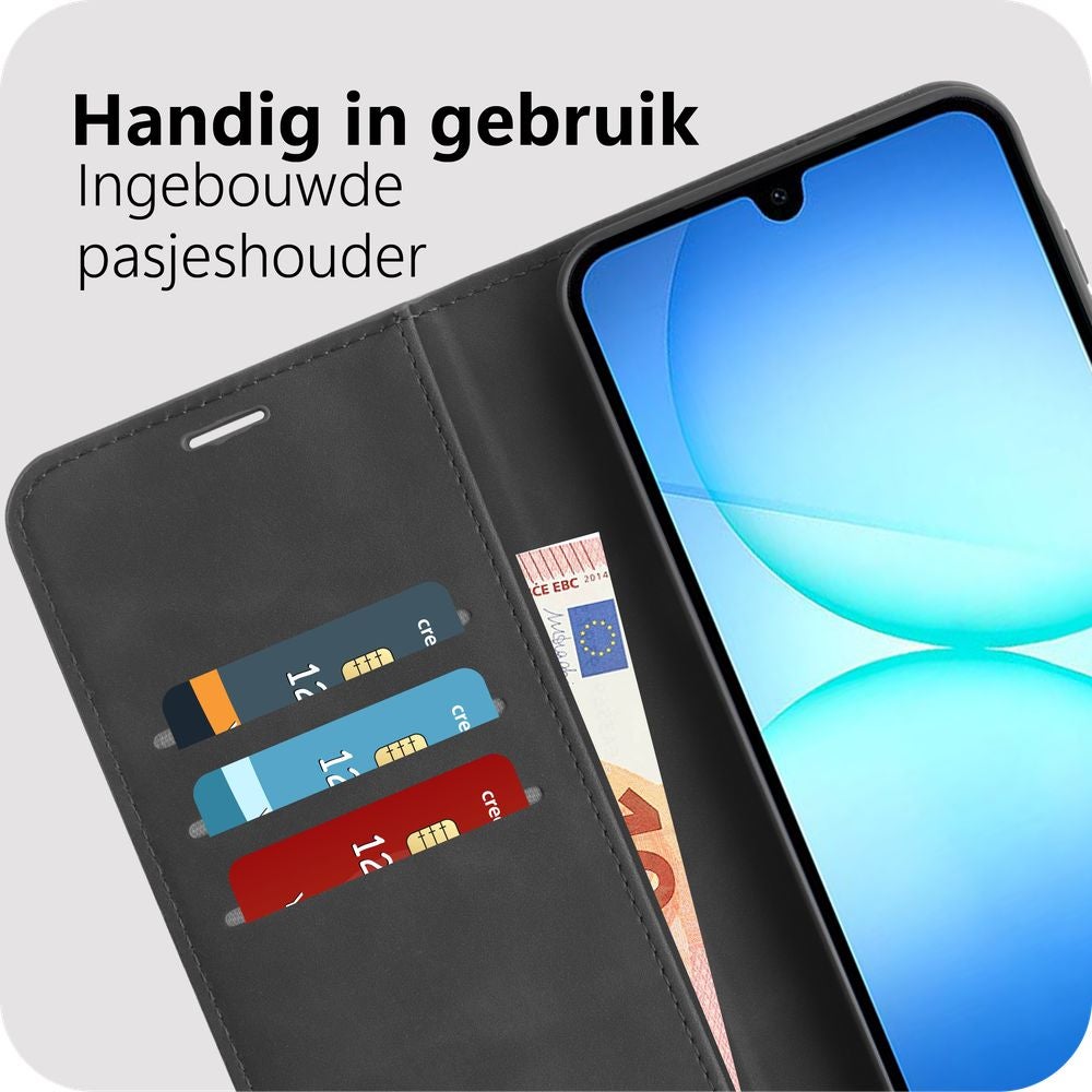 Just in Case Samsung Galaxy A17 (4G / 5G) PU leather Wallet Case Zwart