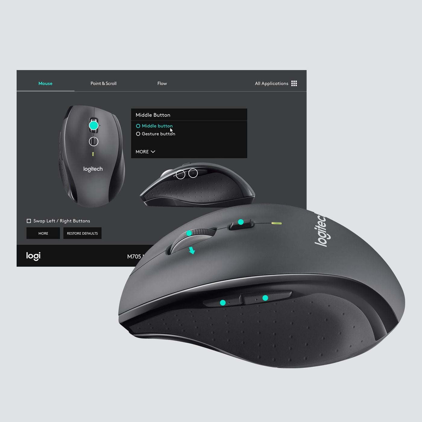 Logitech Wireless Marathon Mouse M705