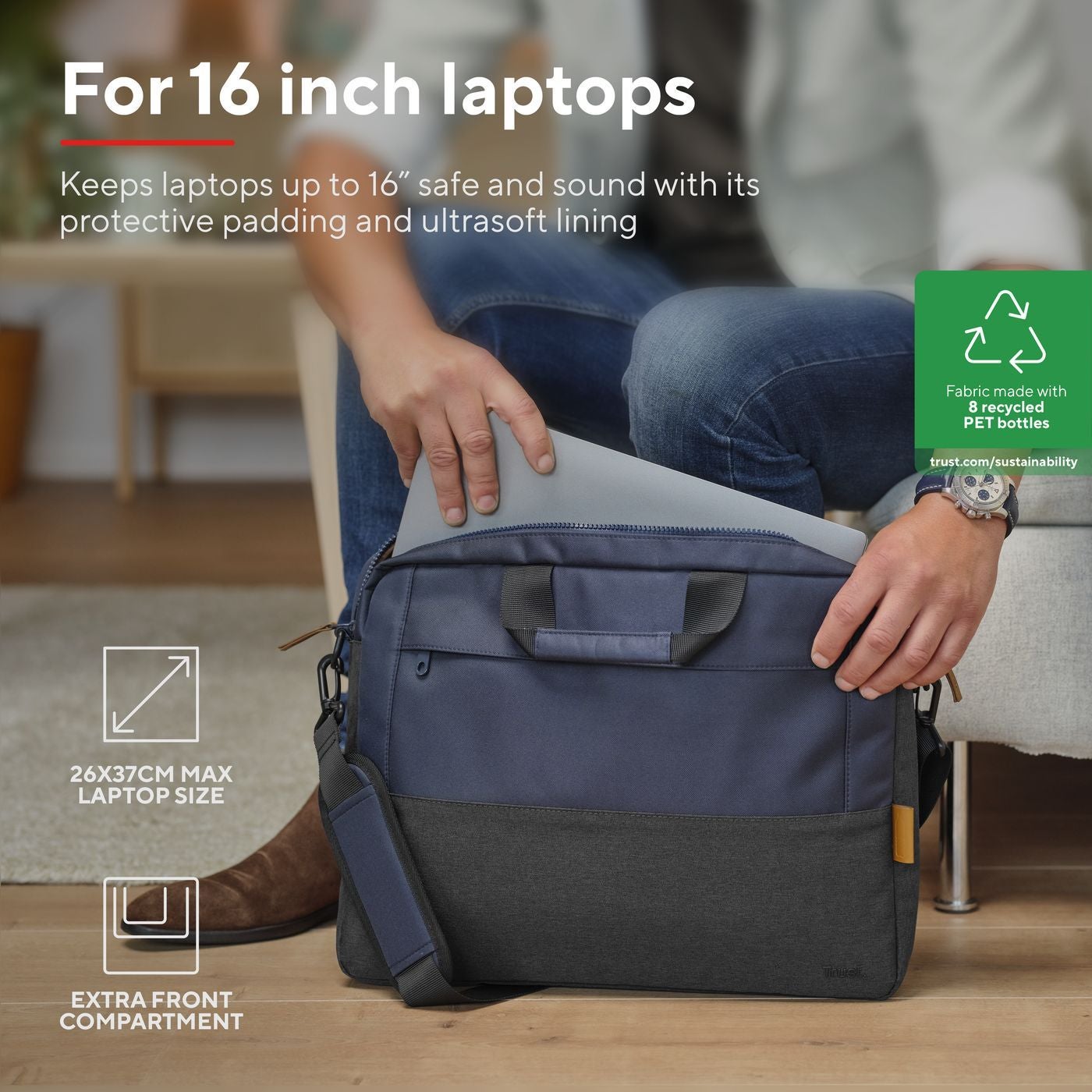 Trust Lisboa 16 inch Eco Blauw