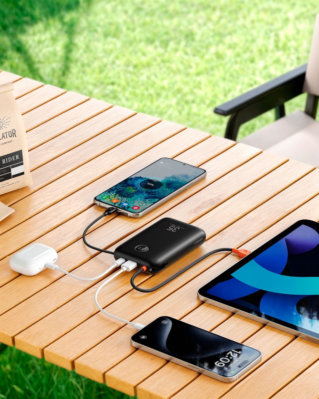 Veger K2 W2068 20.000 mAh Powerbank Zwart