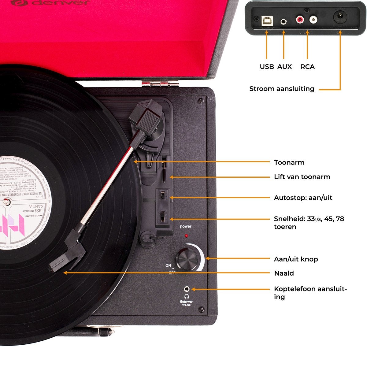 Denver VPL-120 Zwart