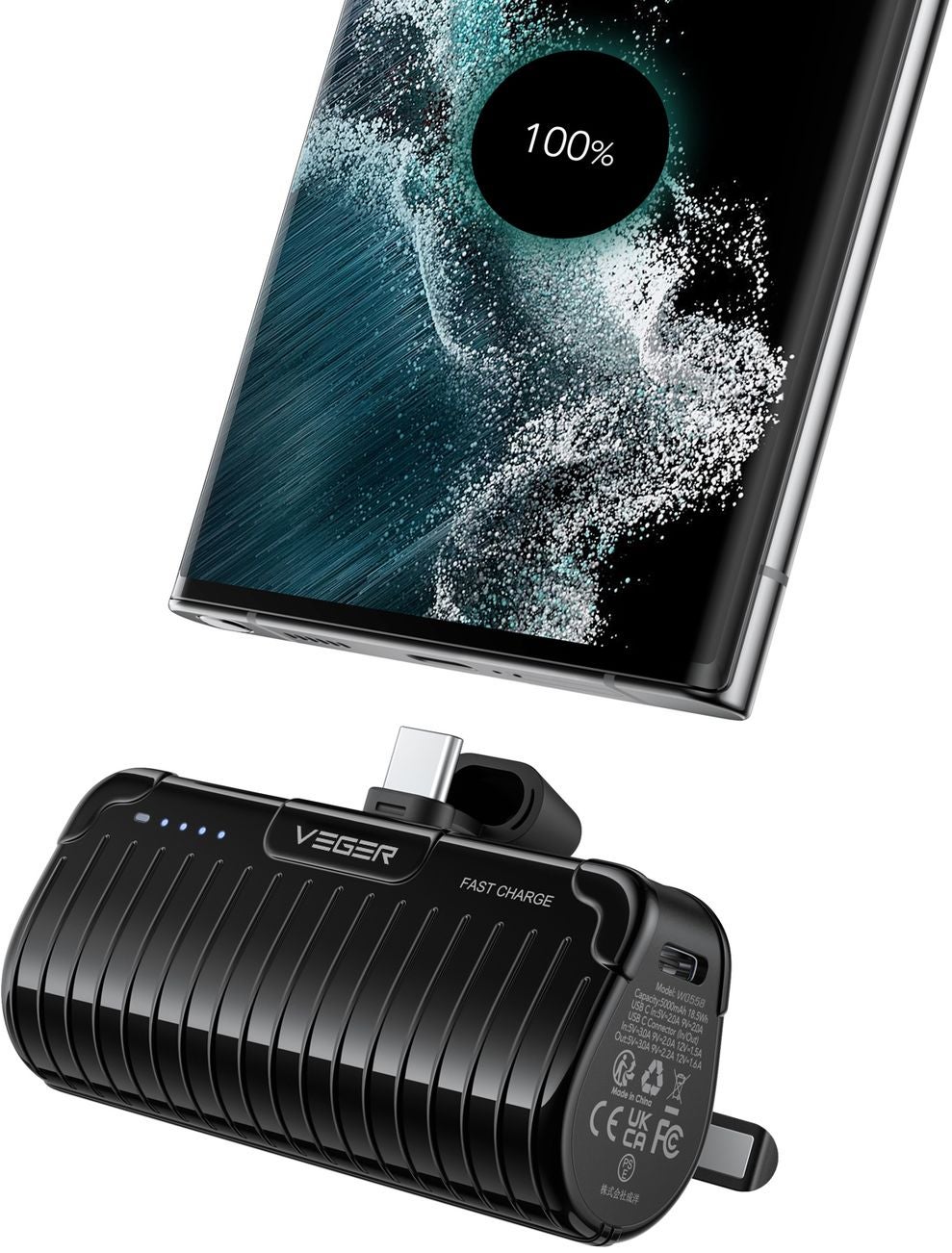 Veger PlugOn Pro-C W0558 5000mAh Zwart