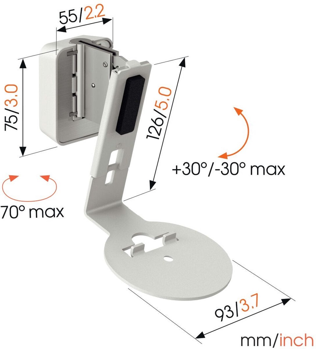 Vogel's SWM 4111 voor Sonos Era 100 Wit