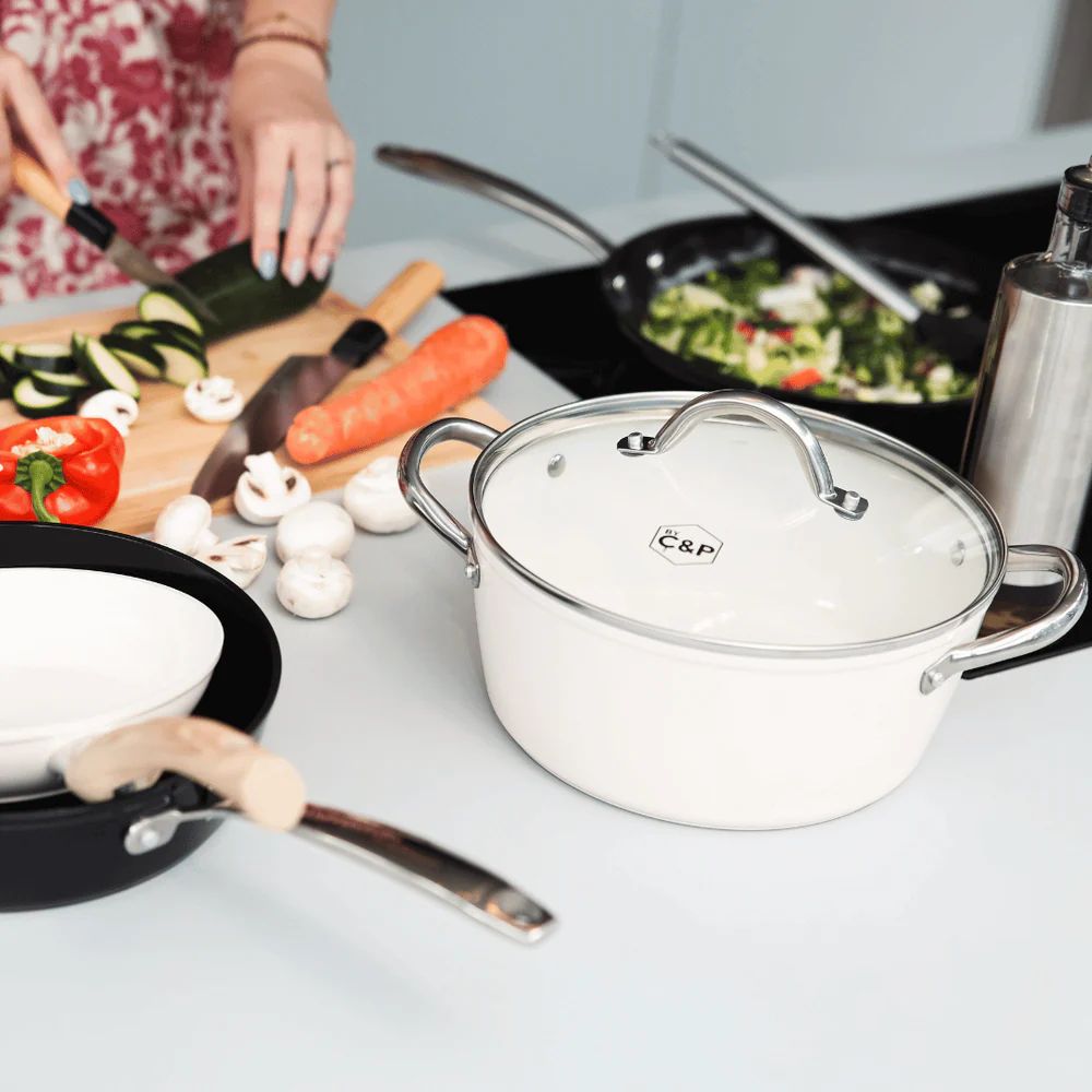 Cook & Pan Go Ivory Kookpan met deksel 20 cm