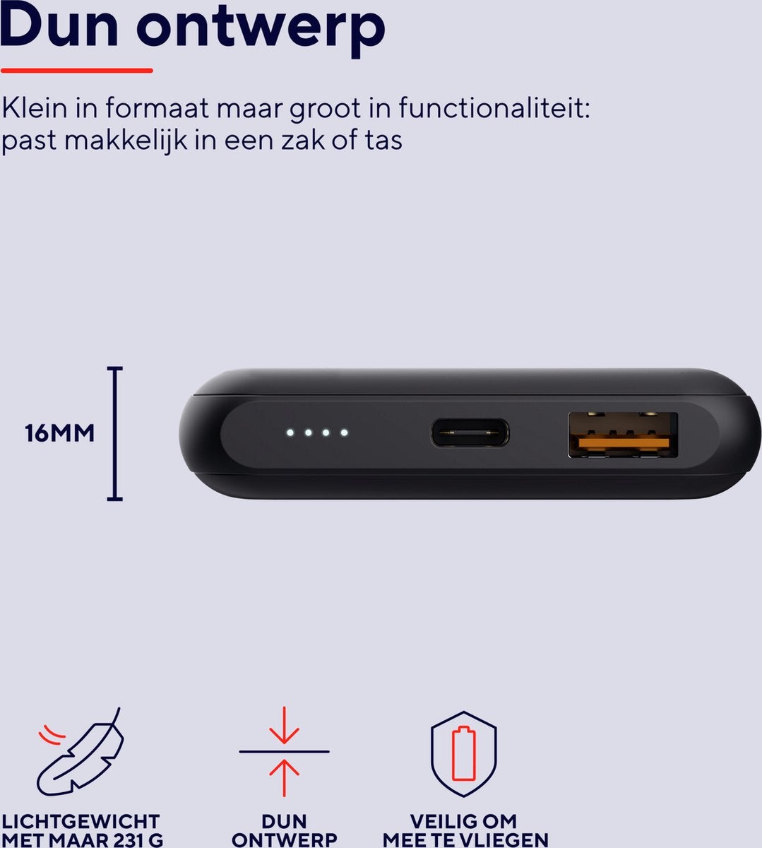 Trust Redoh Fast 10.000 mAh Zwart