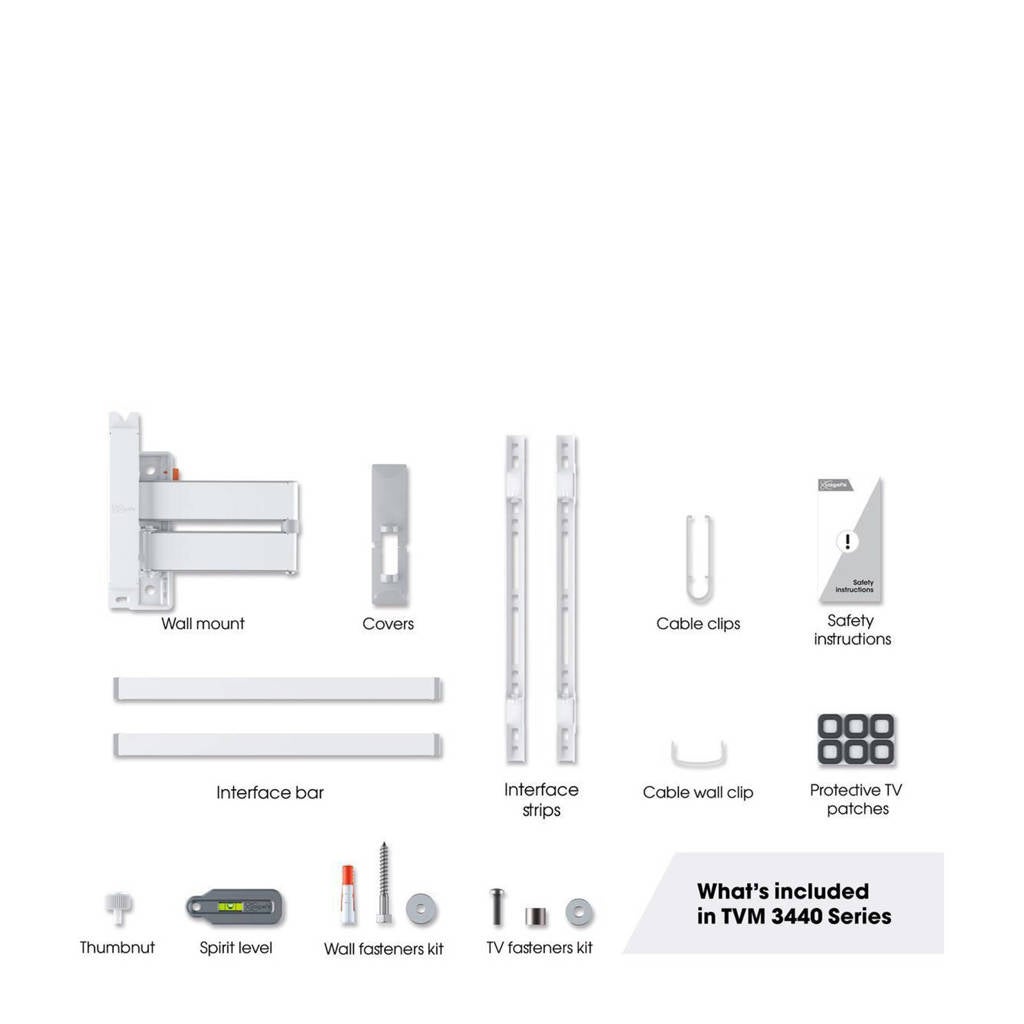 Vogel's TVM 3445 Wit Draaibare Tv-beugel