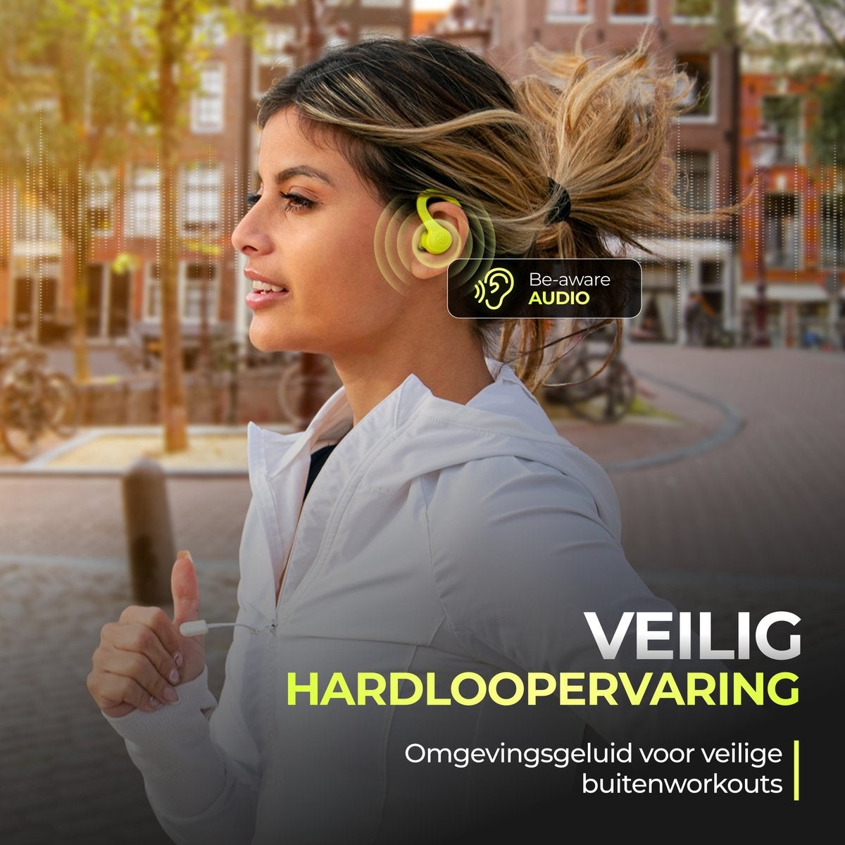 JLab Go Air Sport True Wireless Neon Geel
