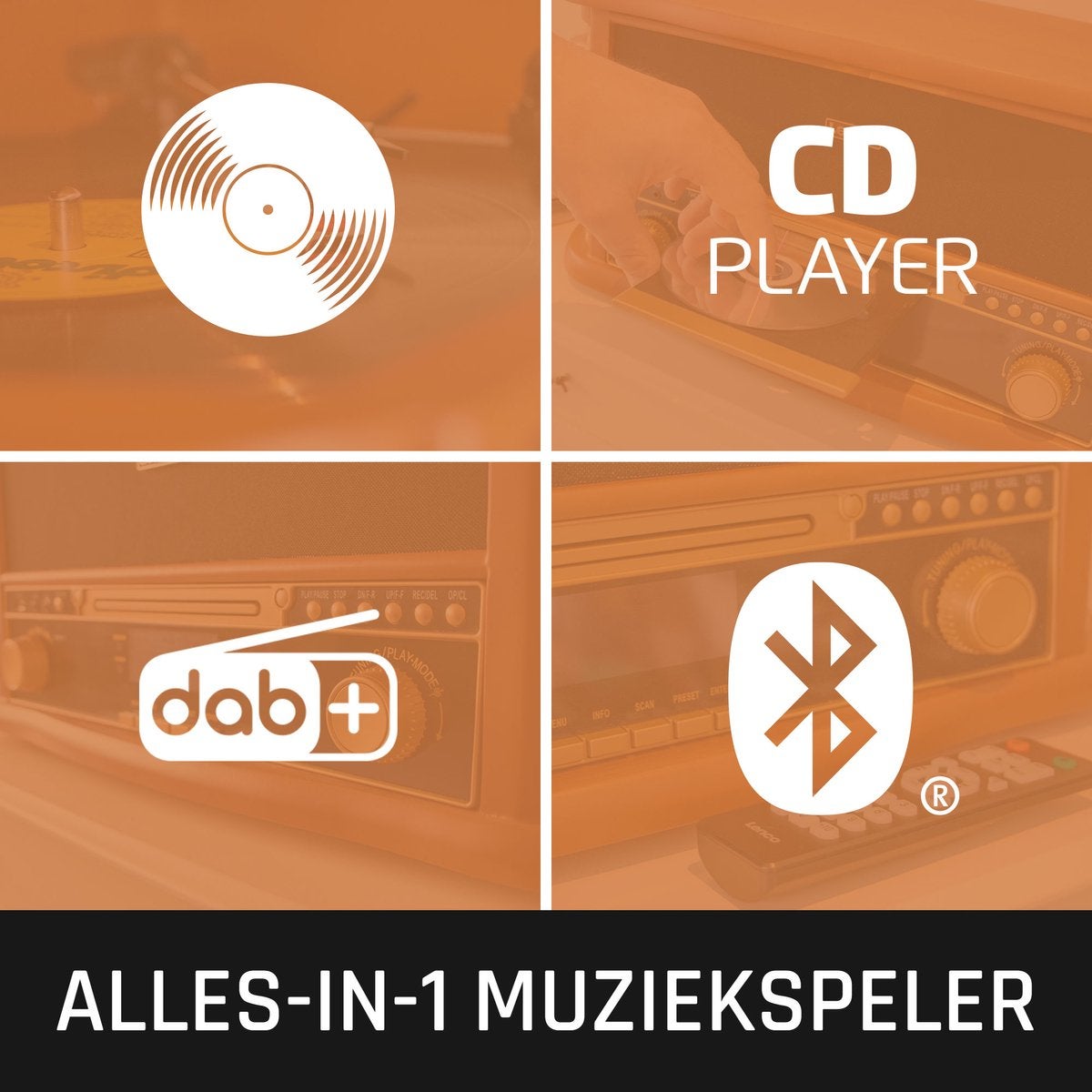 Lenco Classic Phono TCD-2571WD