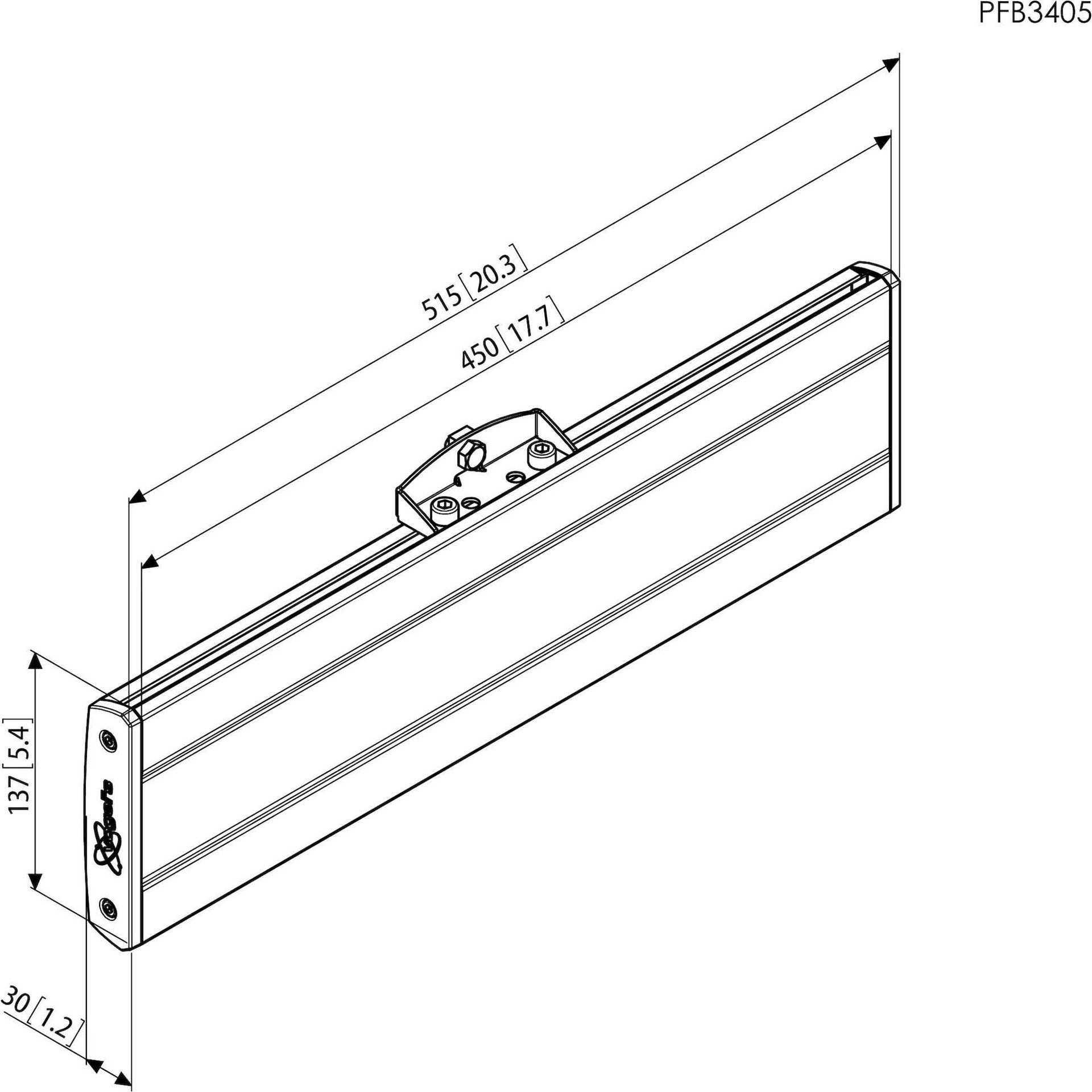 Vogel's PFB 3405B Display interface plaat (Zwart)