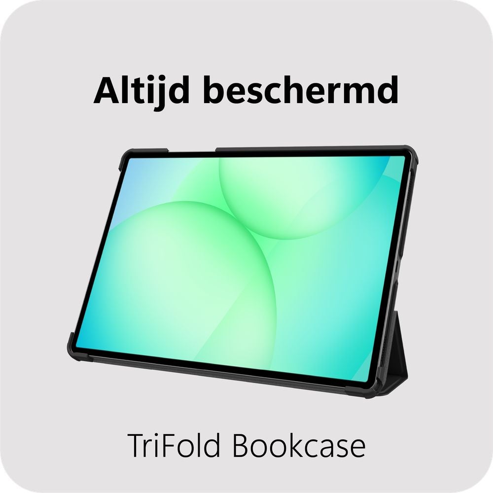Just in Case Smart Tri-Fold Case - Samsung Galaxy Tab A11+ - Zwart